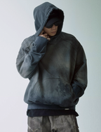 F2CE Handmade Gradient Spray Dye Destruction Hoodie