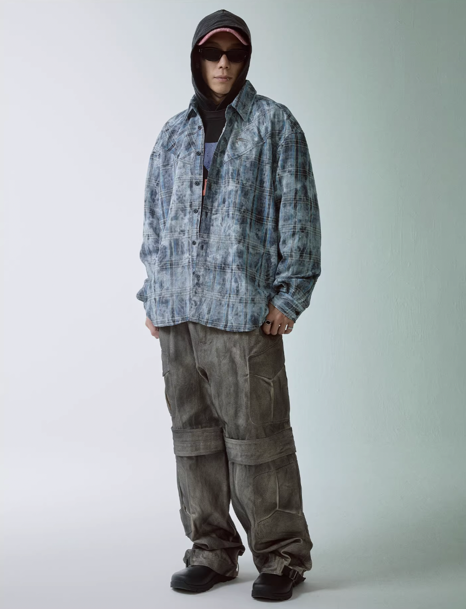 F2CE Plaid Mottled Long Sleeve Shirt