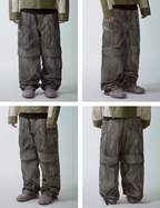 F2CE Dyed Dirty Symmetrical Work Baggy Cargo Pants