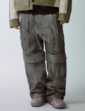 F2CE Dyed Dirty Symmetrical Work Baggy Cargo Pants