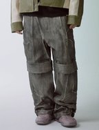 F2CE Dyed Dirty Symmetrical Work Baggy Cargo Pants