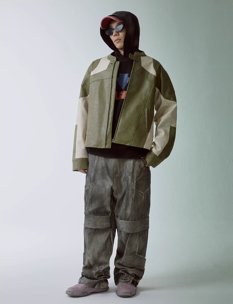 F2CE Dyed Dirty Symmetrical Work Baggy Cargo Pants