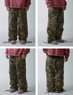 F2CE Pleated Camouflage Work Baggy Cargo Pants