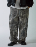 F2CE Printed Ink Splash Gradient Washed Baggy Jeans