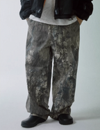 F2CE Printed Ink Splash Gradient Washed Baggy Jeans