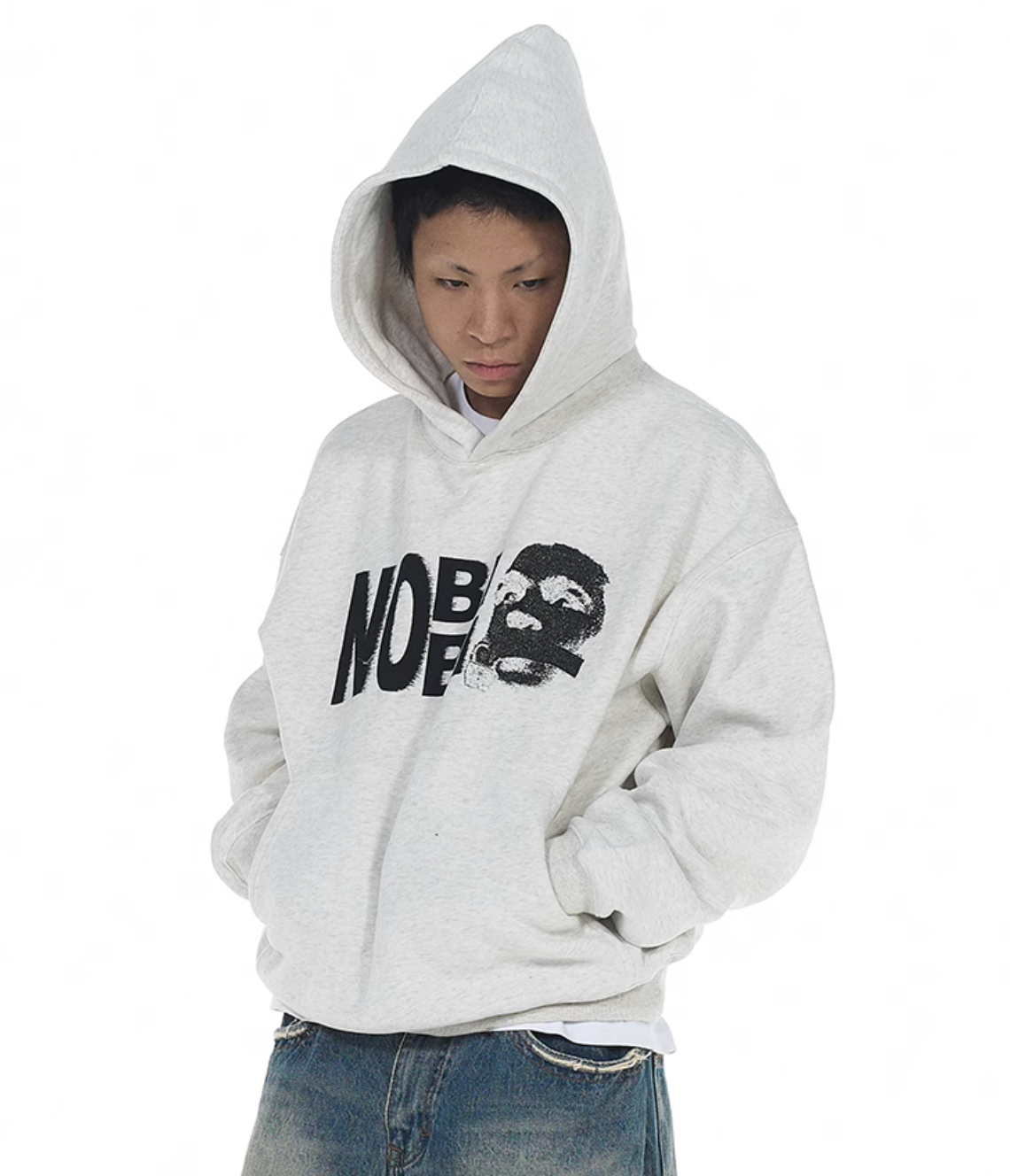 EVILKNIGHT(EK) NOBIBI Slogan Printing Hoodie