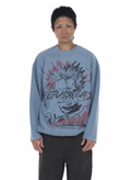 EVILKNIGHT(EK) Crazy Punk Printed Sweatshirt
