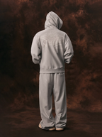 1807 Angel Print Aged Zip Up Hoodie