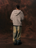 1807 Mixed Yarn Knit Hoodie