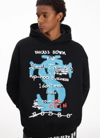 Small Town Kid Graffiti Font Print Hoodie
