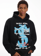 Small Town Kid Graffiti Font Print Hoodie