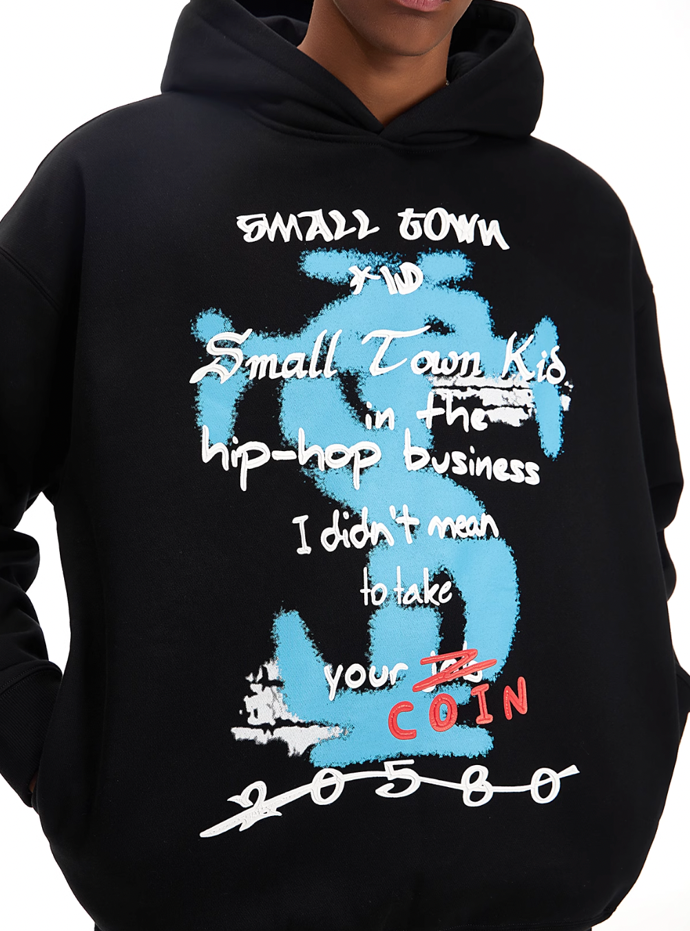 Small Town Kid Graffiti Font Print Hoodie