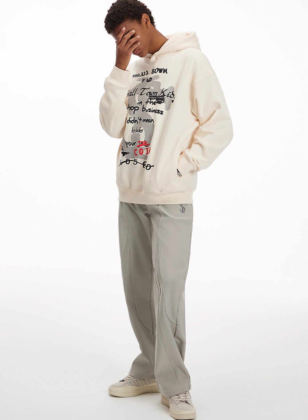 Small Town Kid Graffiti Font Print Hoodie
