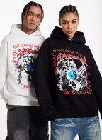 Small Town Kid Dragon Print Hoodie