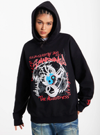 Small Town Kid Dragon Print Hoodie