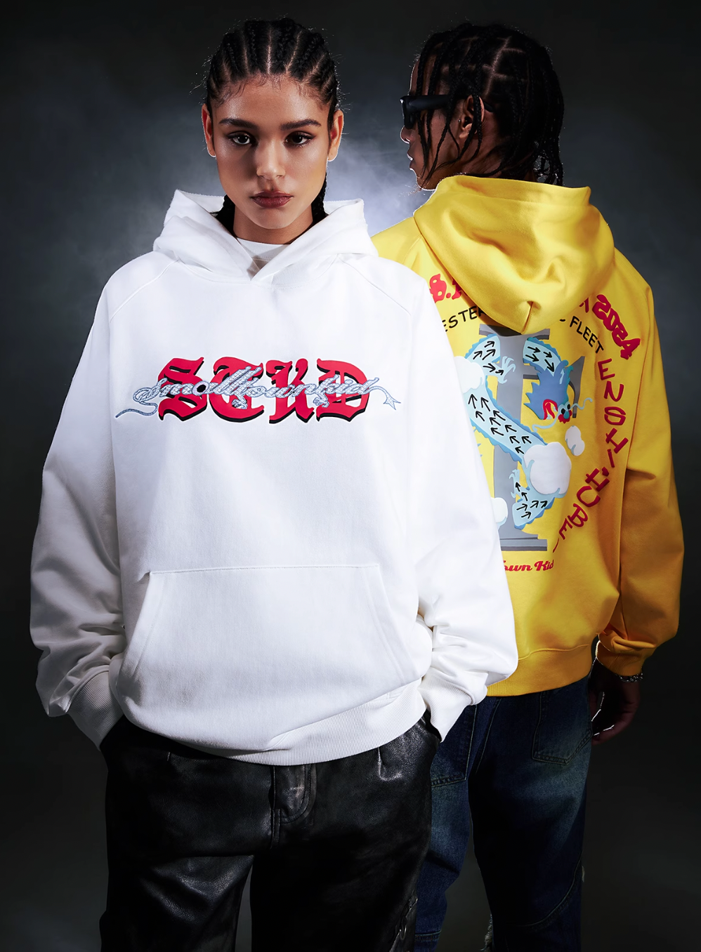 Small Town Kid Dragon Design Print Hoodie