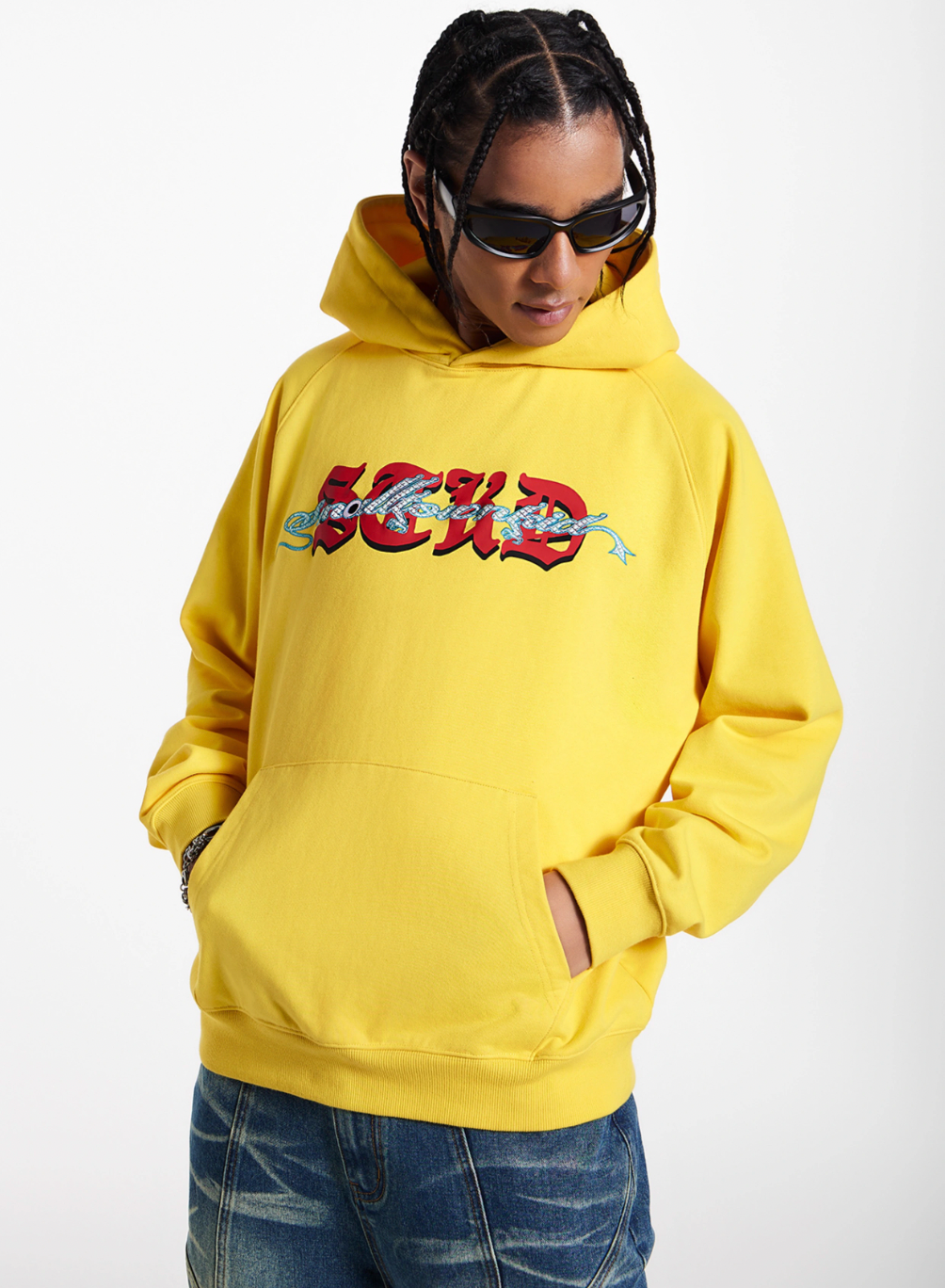 Small Town Kid Dragon Design Print Hoodie