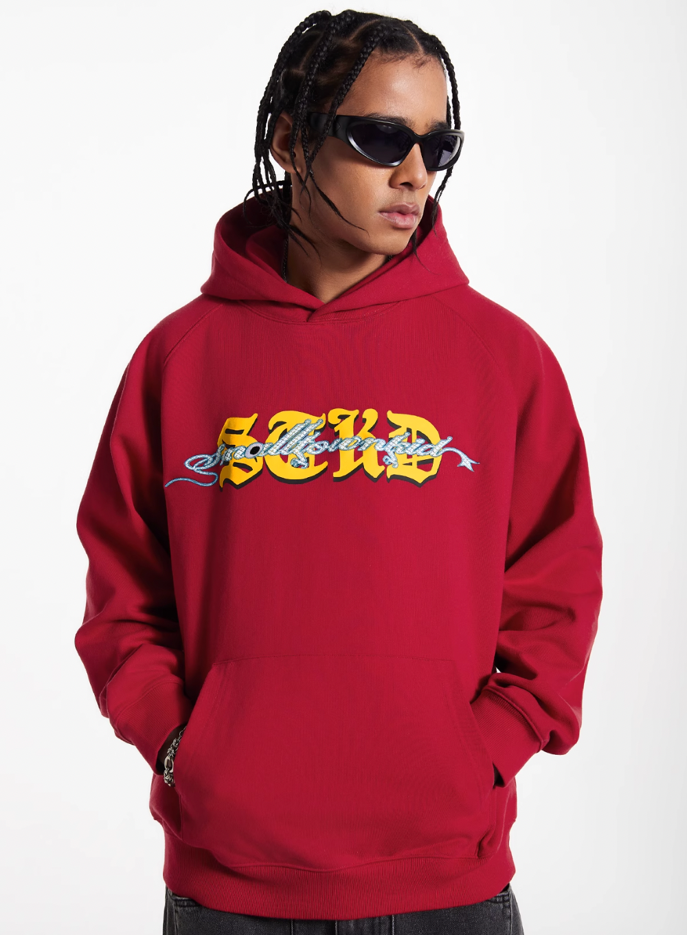 Small Town Kid Dragon Design Print Hoodie