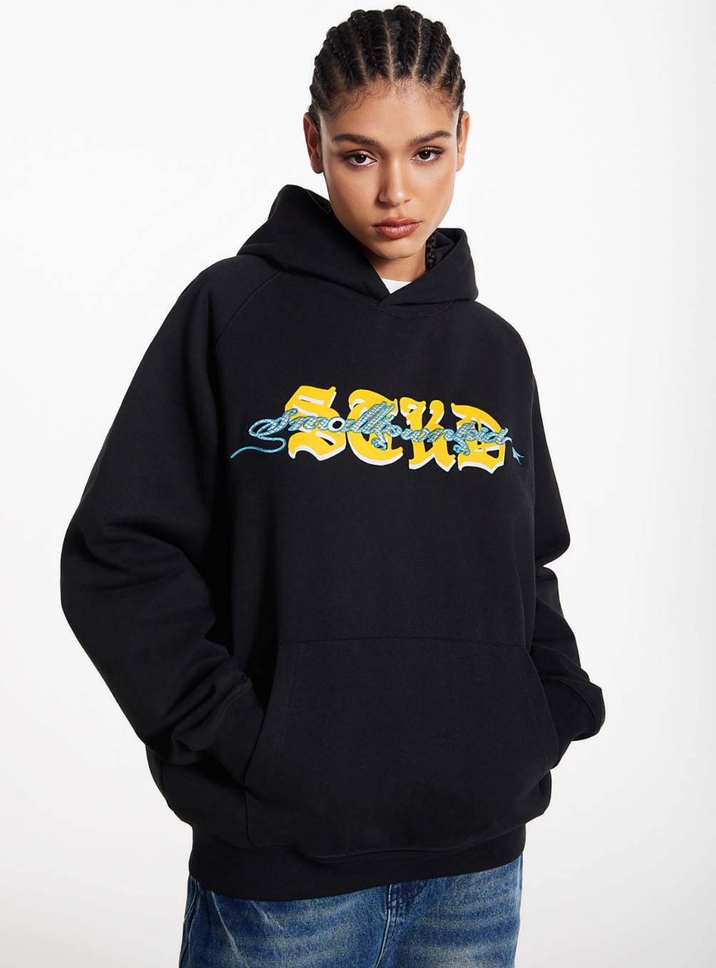 Small Town Kid Dragon Design Print Hoodie