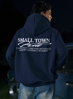 Small Town Kid Font Typography Logo Hoodie