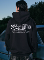 Small Town Kid Font Typography Logo Hoodie