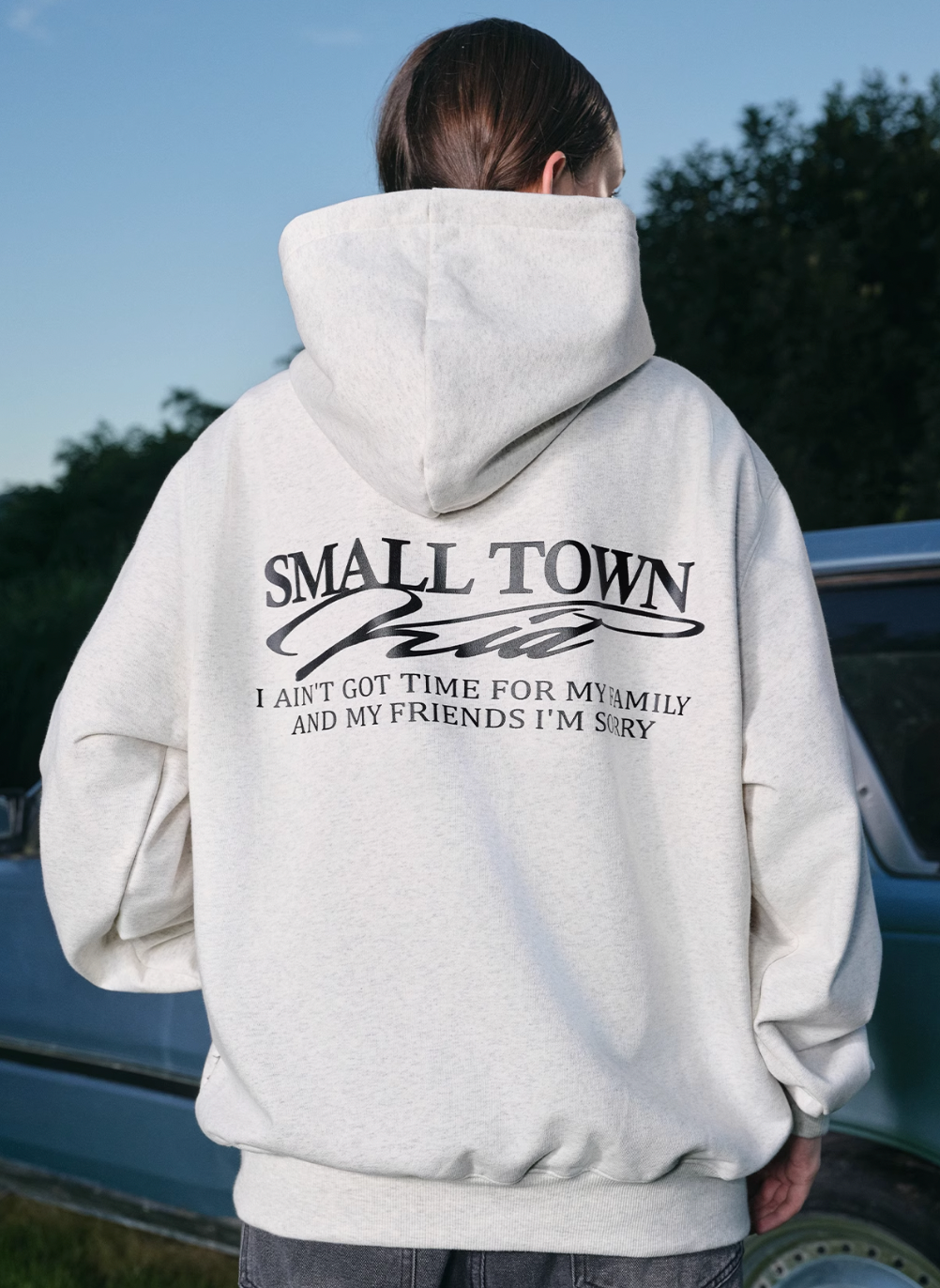 Small Town Kid Font Typography Logo Hoodie