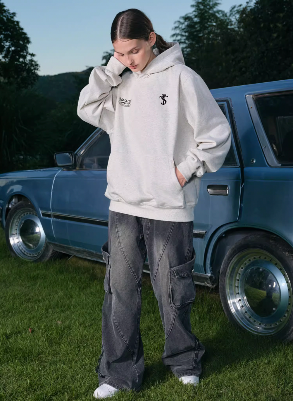 Small Town Kid Font Typography Logo Hoodie