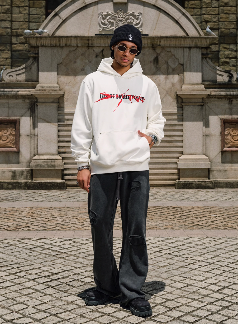 Small Town Kid Arsenal Logo Print Hoodie