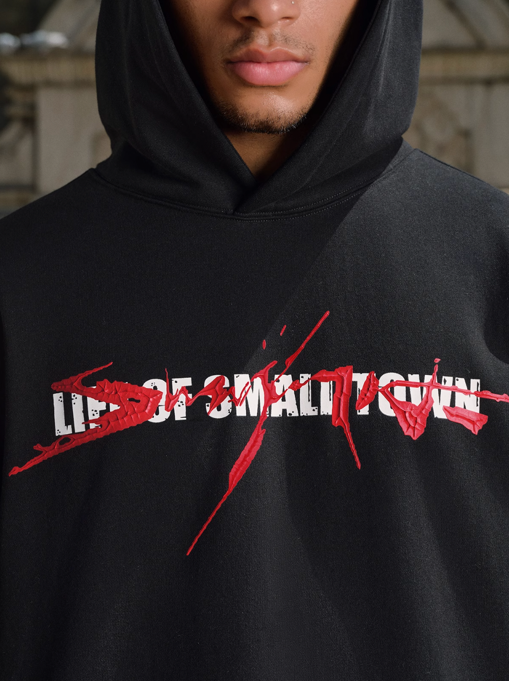 Small Town Kid Arsenal Logo Print Hoodie