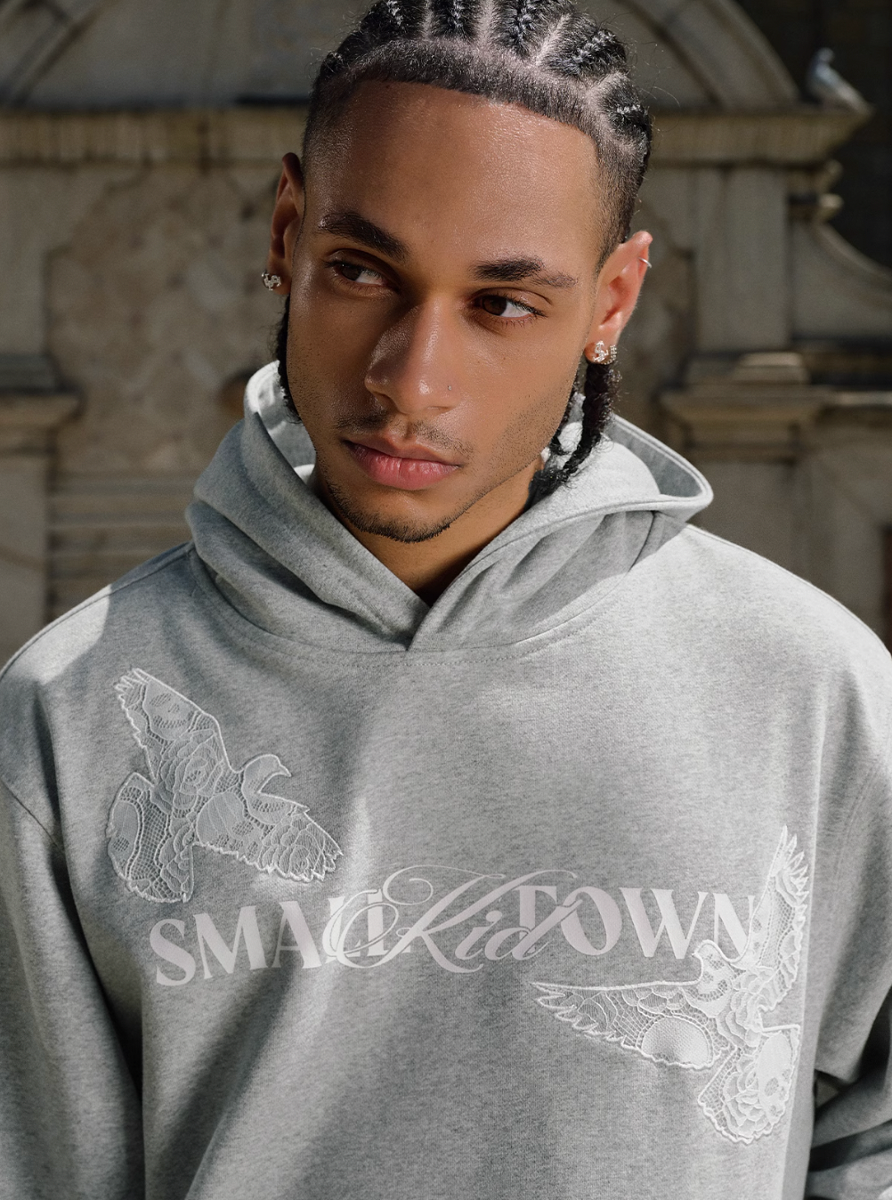 Small Town Kid Lace Peace Dove Hoodie