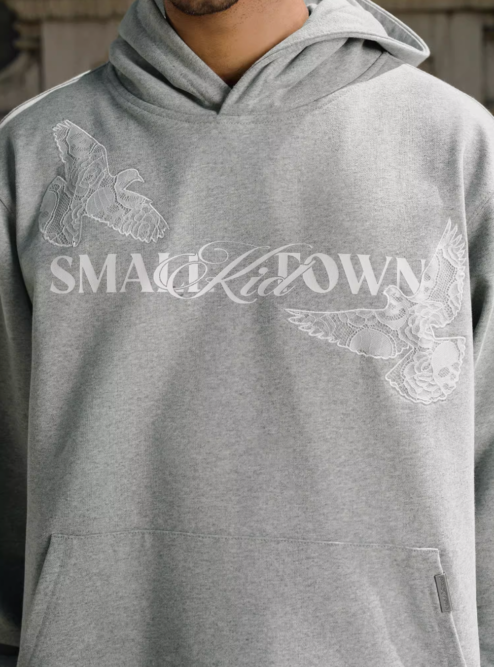 Small Town Kid Lace Peace Dove Hoodie