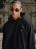 Small Town Kid Studded Logo Patch Hoodie