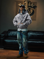 Small Town Kid x MEDM Peace Dove Logo Zip Up Hoodie