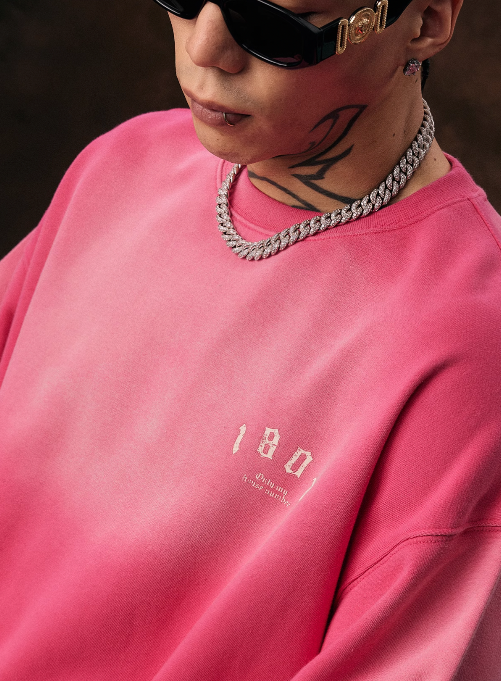 1807 Printed Gradient Vintage Sweatshirt