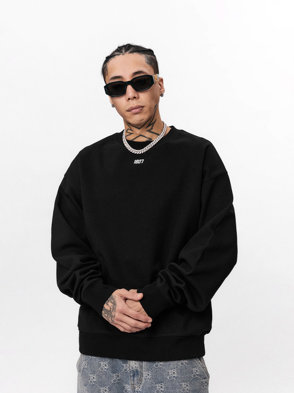 1807 Basic Logo Printed Sweatshirt