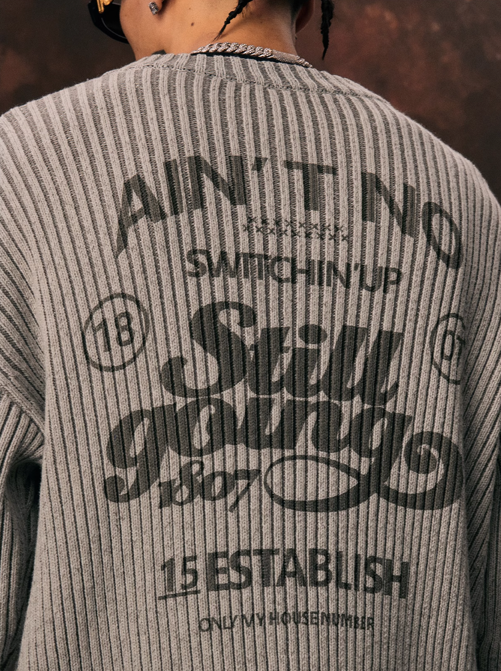 1807 Pit Stripe Vintage Knit Sweater
