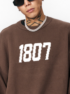 1807 Chenille Logo Jacquard Knit Sweater