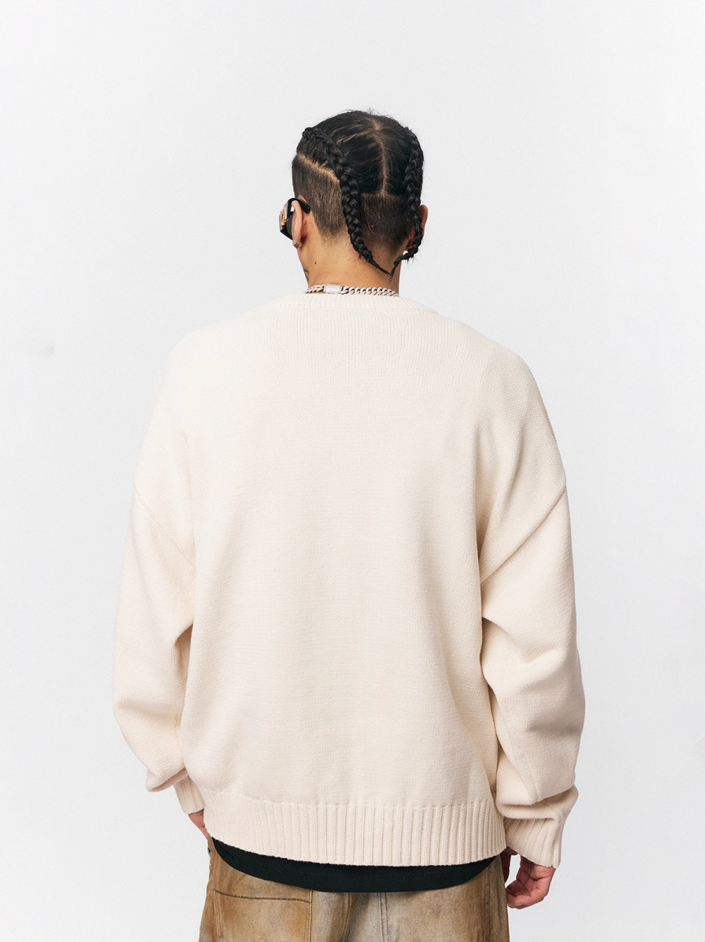 1807 Chenille Logo Jacquard Knit Sweater