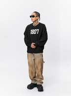 1807 Chenille Logo Jacquard Knit Sweater