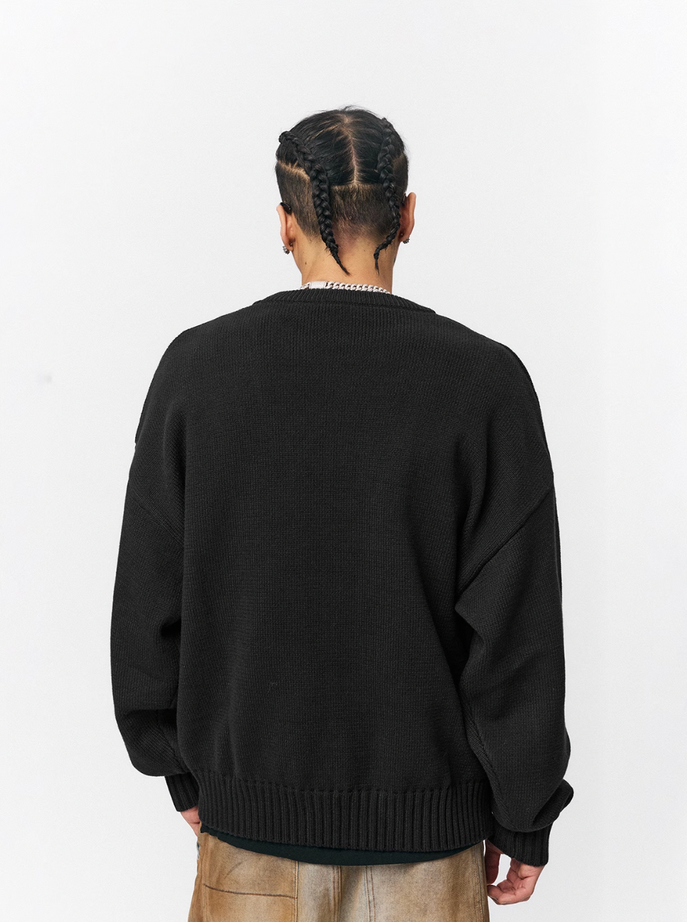 1807 Chenille Logo Jacquard Knit Sweater