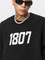 1807 Chenille Logo Jacquard Knit Sweater