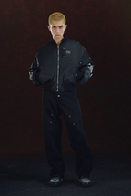 DICETINY Metal Logo Studs MA-1 Bomber Jacket