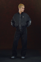 DICETINY Metal Logo Studs MA-1 Bomber Jacket