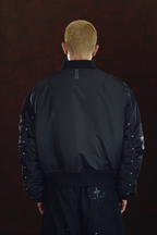 DICETINY Metal Logo Studs MA-1 Bomber Jacket