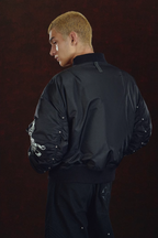 DICETINY Metal Logo Studs MA-1 Bomber Jacket