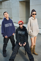DICETINY Metal Font Logo Washed Hoodie
