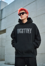 DICETINY Metal Font Logo Washed Hoodie