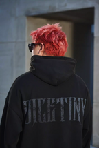 DICETINY Horse Print Washed Hoodie