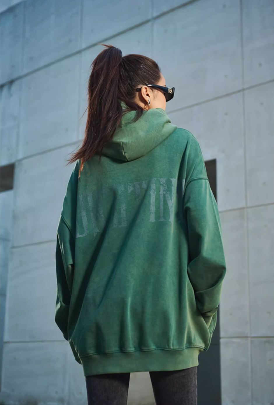 DICETINY Horse Print Washed Hoodie