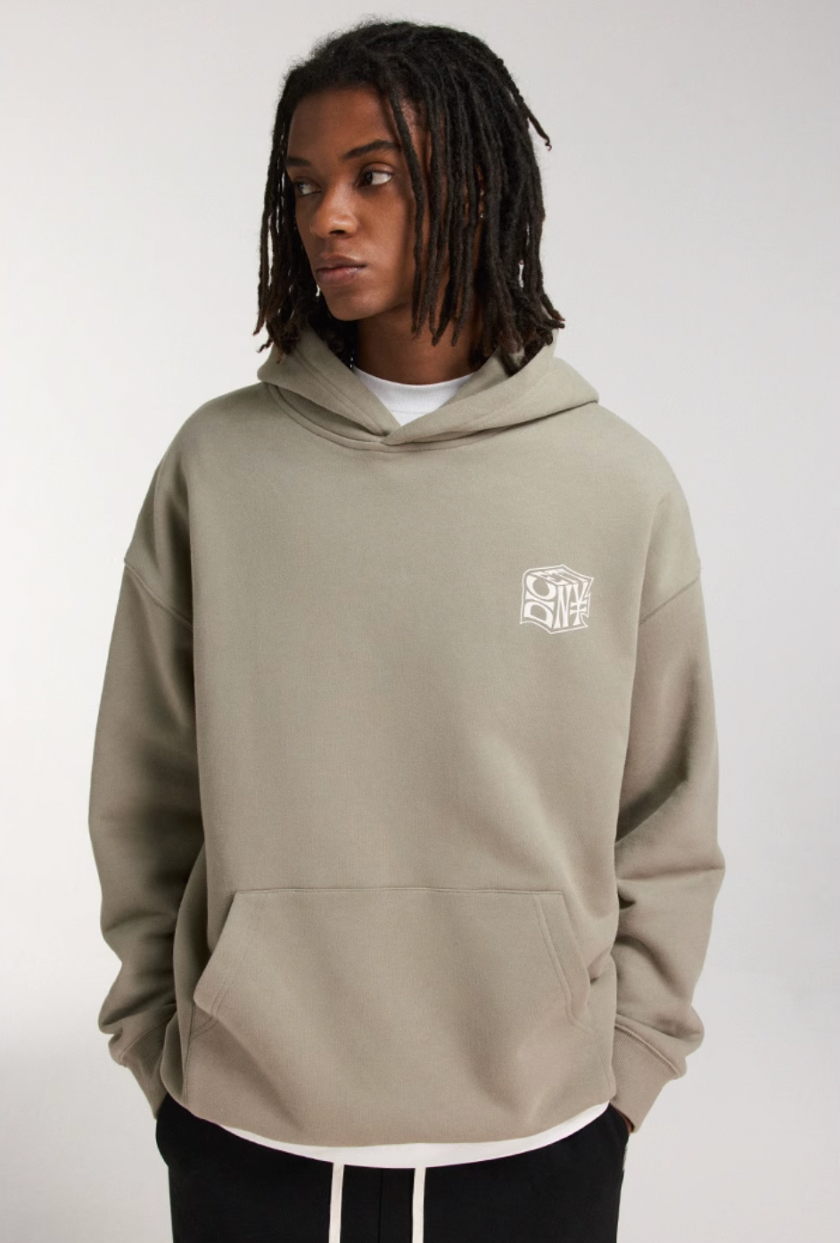 DICETINY Dice Roll Foam Letter Print Hoodie